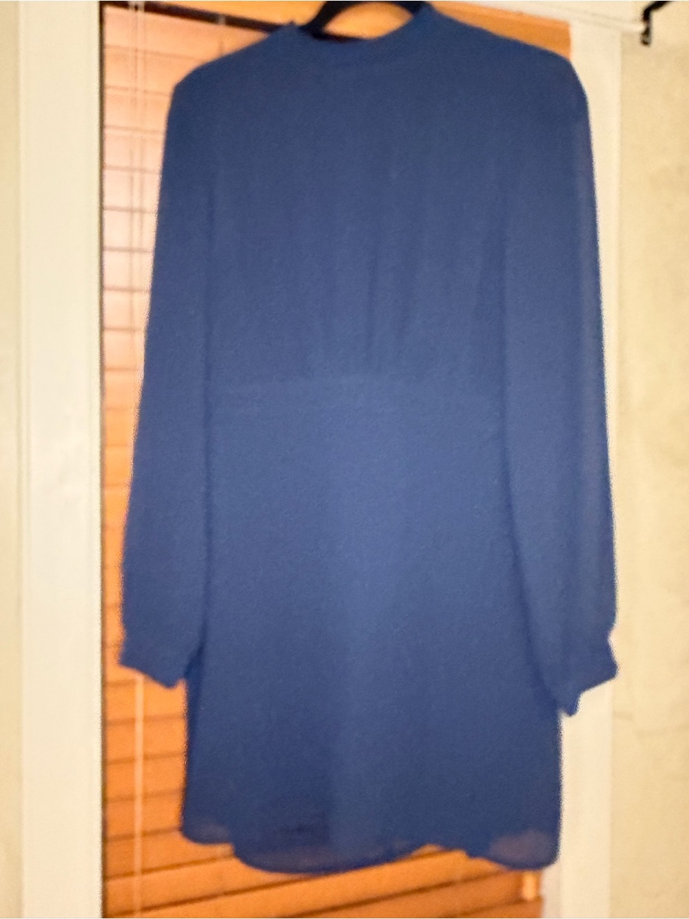 ModCloth Navy Long-Sleeve Shift Dress
